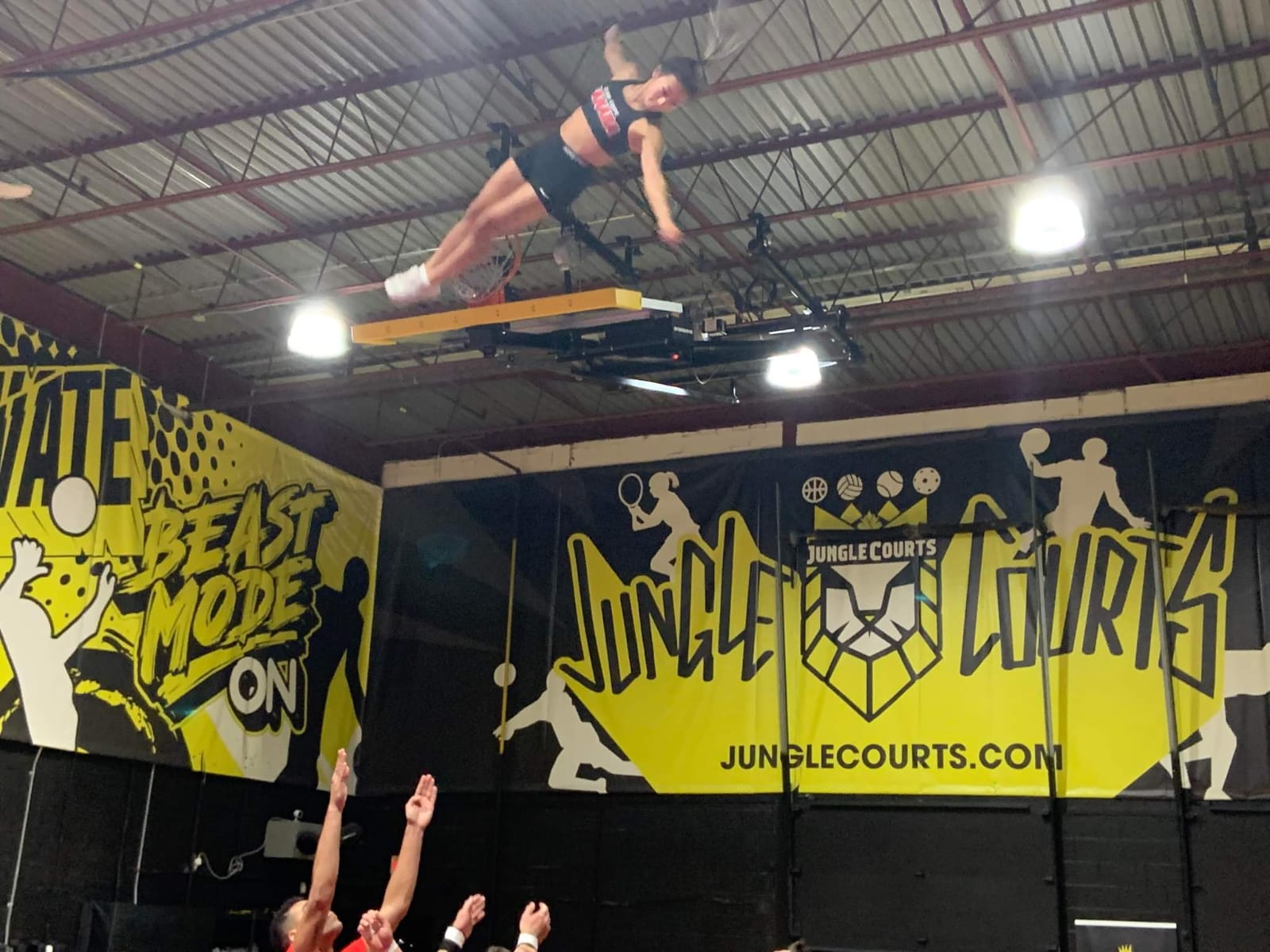 Team Canada cheer athletes at Jungle Courts