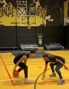 Basketball players at Jungle Courts